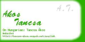 akos tancsa business card